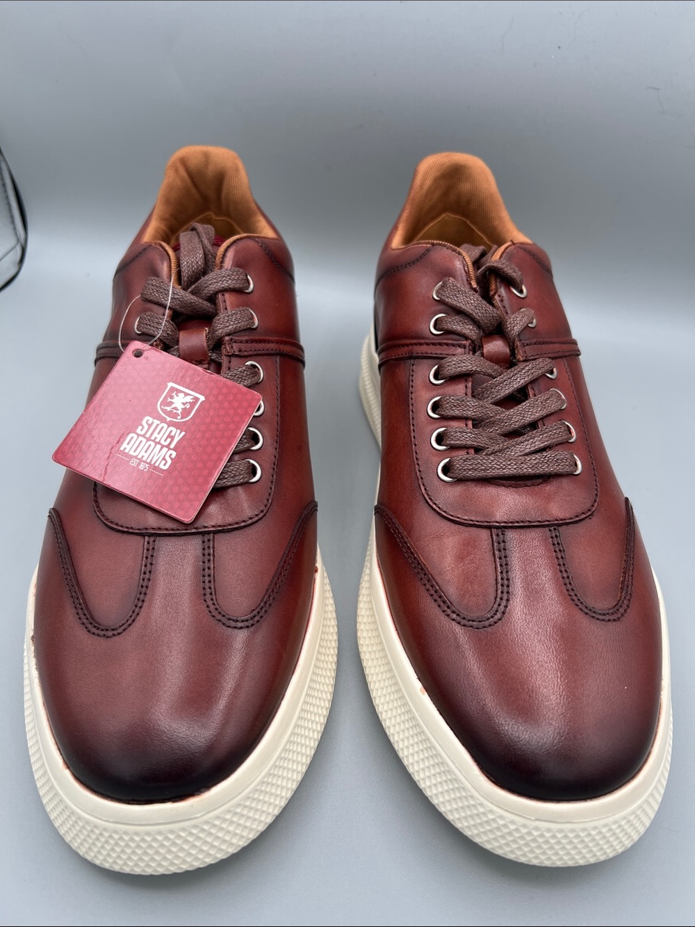 Stacy Adams Chestnut Leather Oxfords
